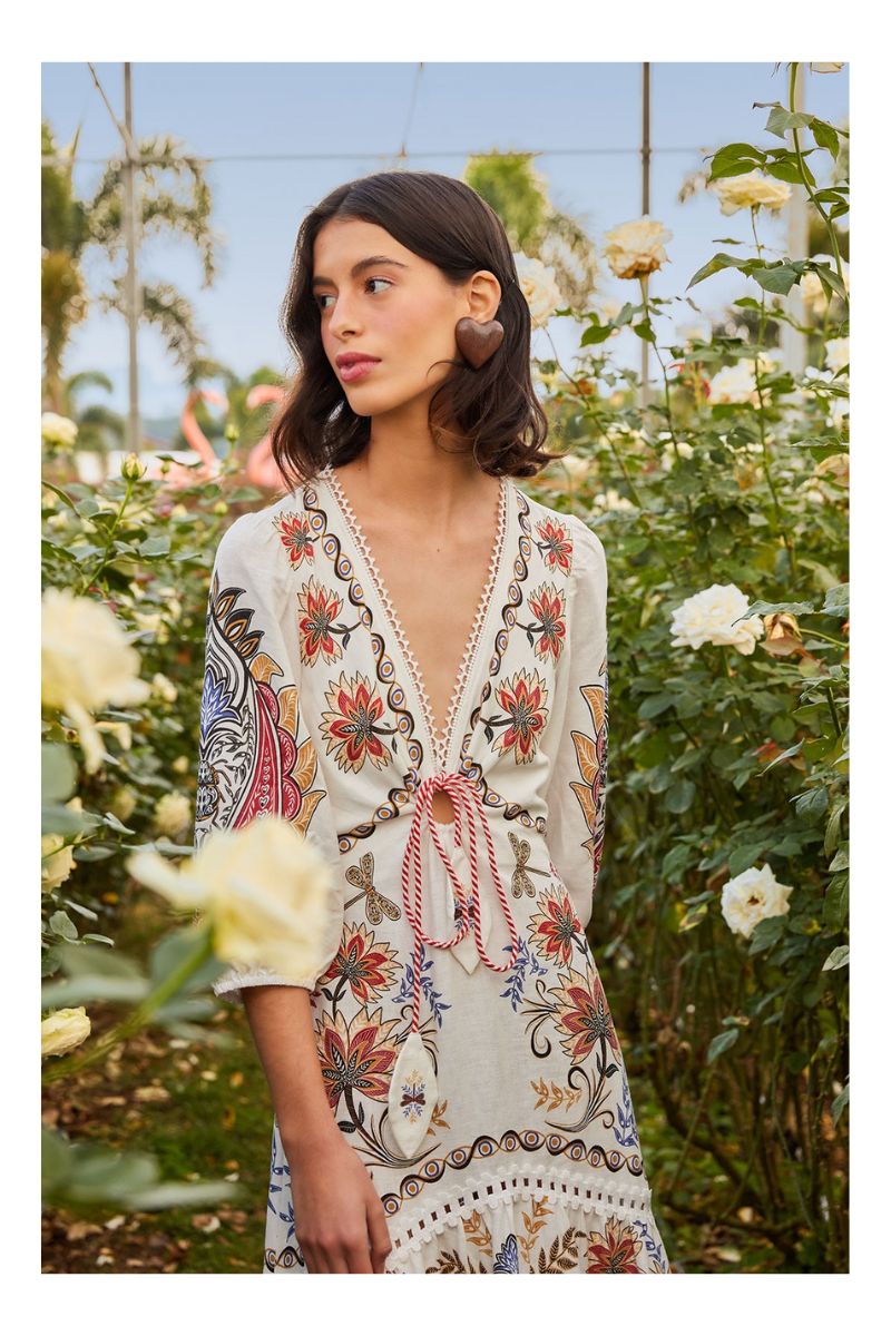 Boho Glam Floral Ephemera Maxi Dress