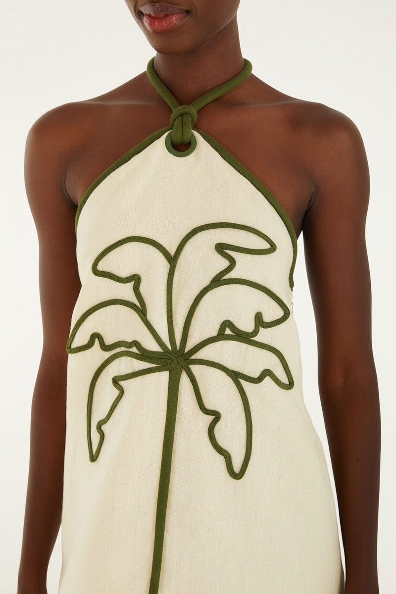 Sand Coconut Sleeveless Mini Dress
