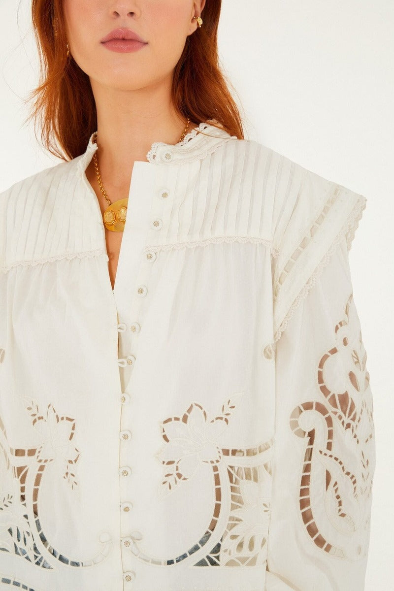 Off White Richilieu Blouse