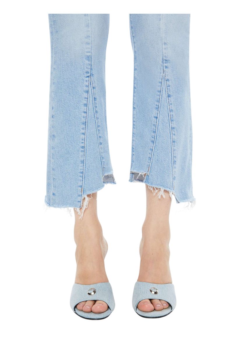 The Insider Seamed Frayed Crop Straight Leg Jeans