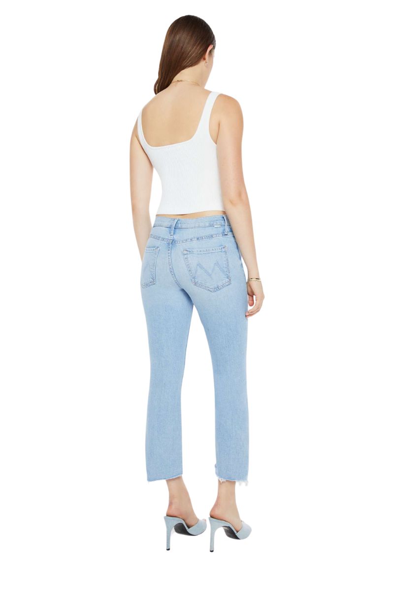 The Insider Seamed Frayed Crop Straight Leg Jeans