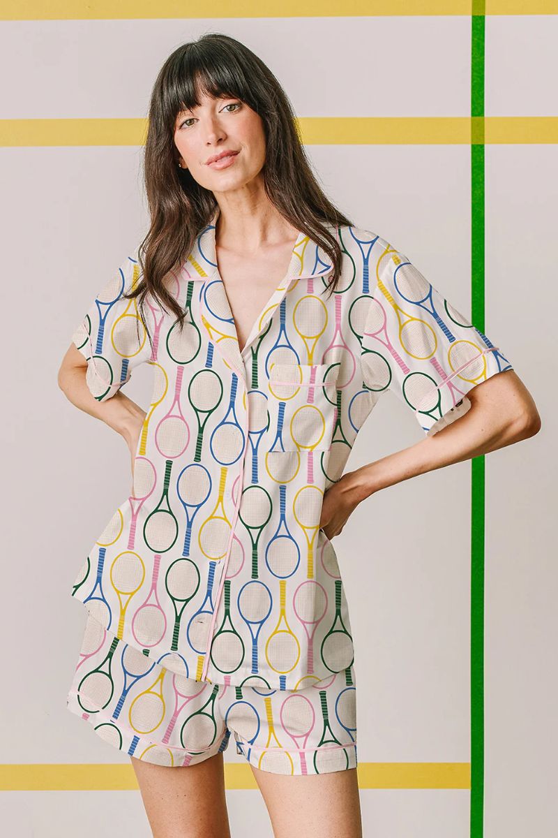 Tennis Time Pajama Shorts Set