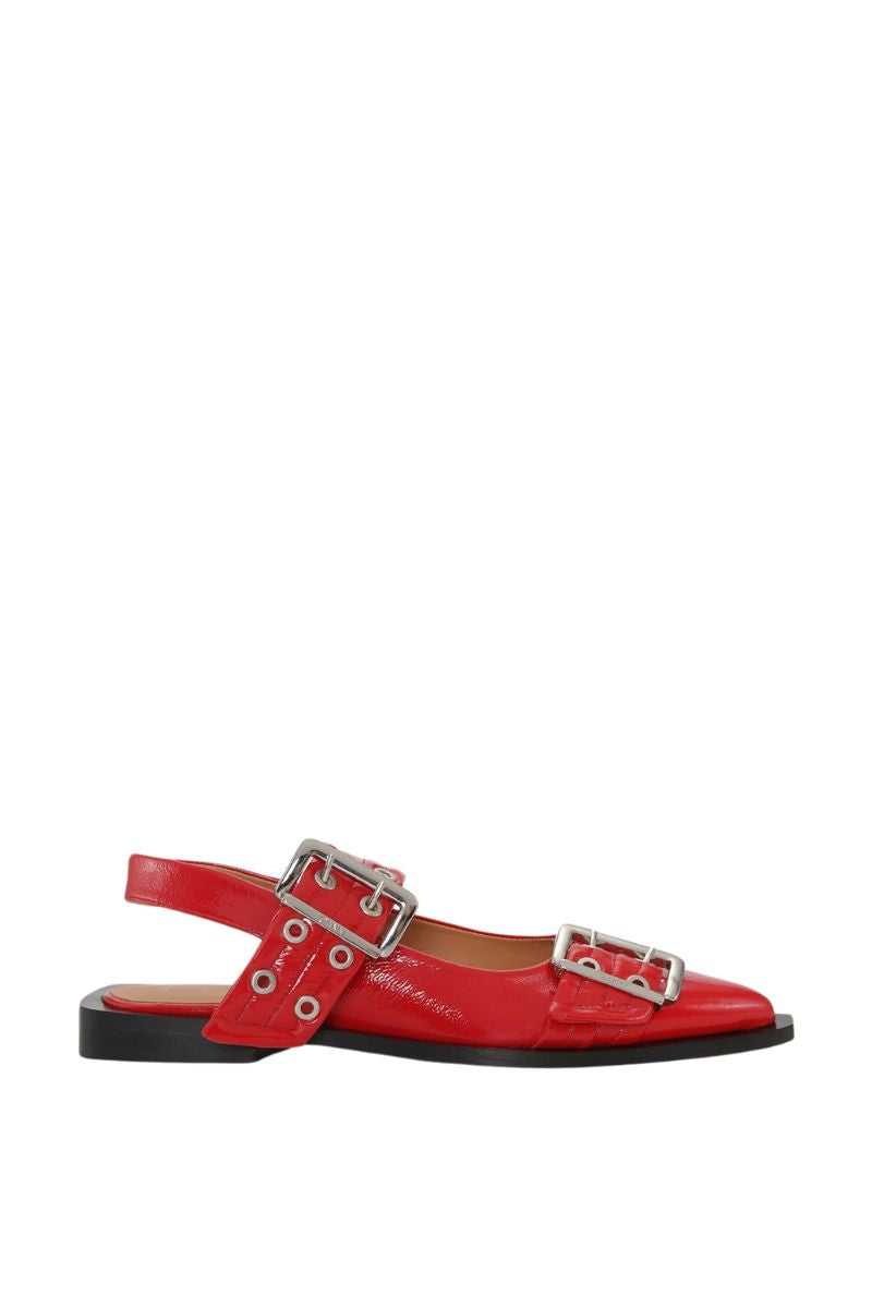 Feminine Buckle Ballerina Naplack