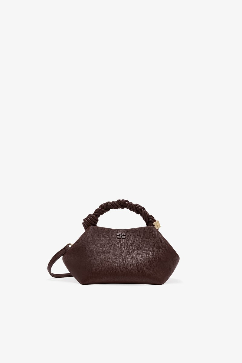 Brown Grained Small Bou Bag