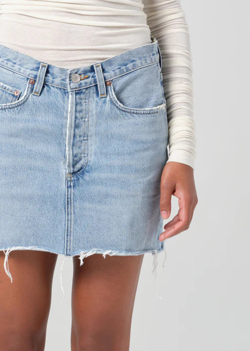 V-Waist Mini Skirt