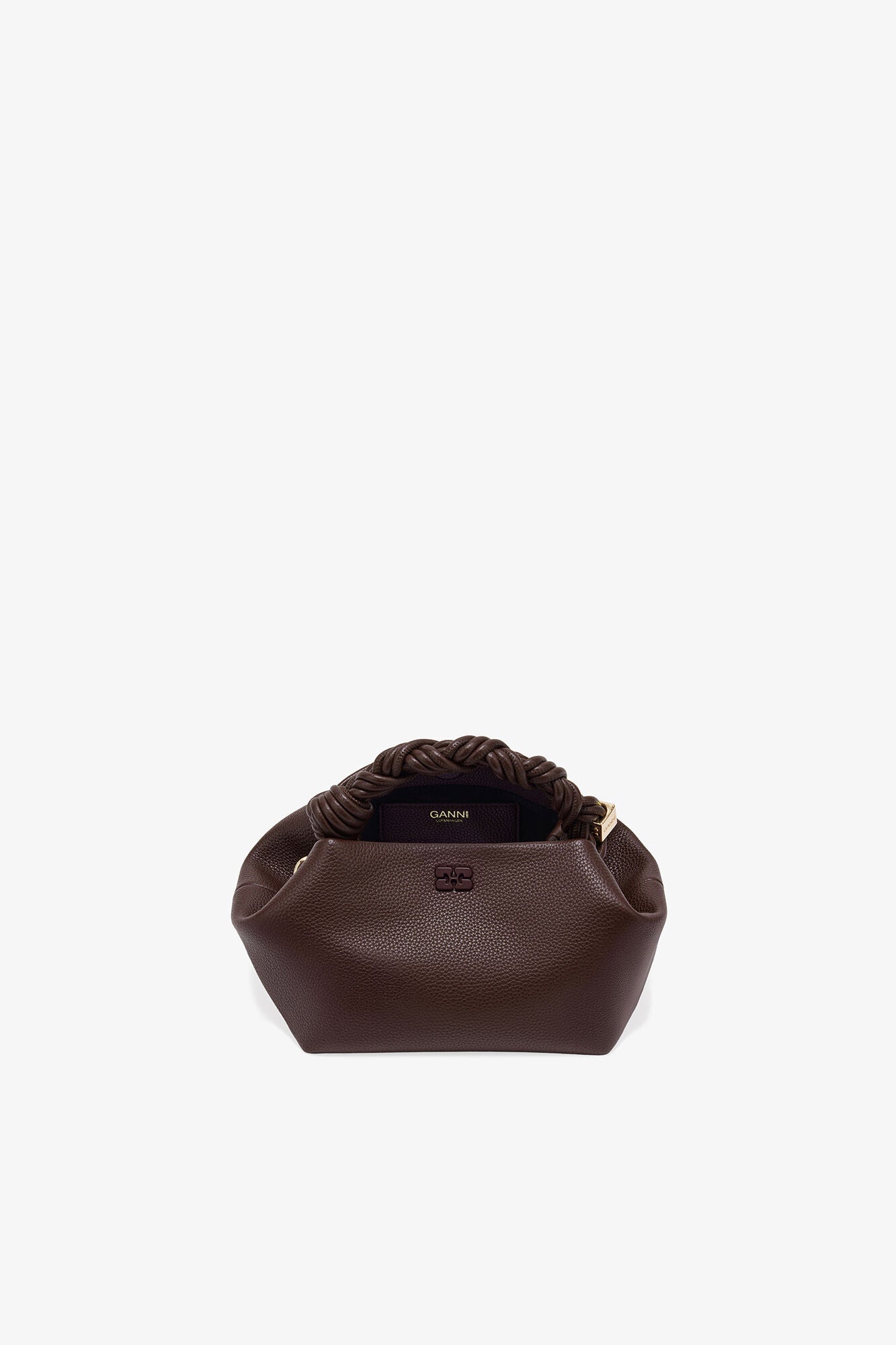 Brown Grained Small Bou Bag