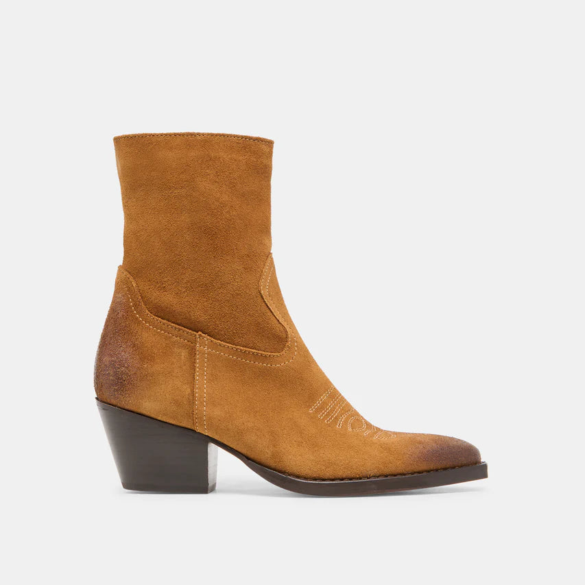 Klyde Boots in Cognac Suede