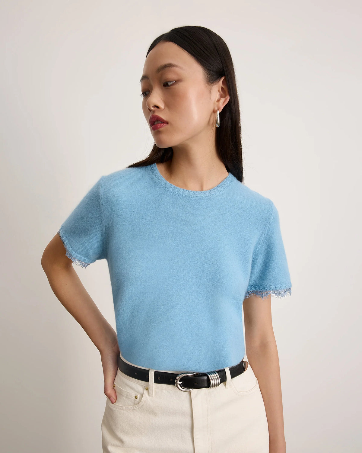 Dailey Cashmere Top with Lace