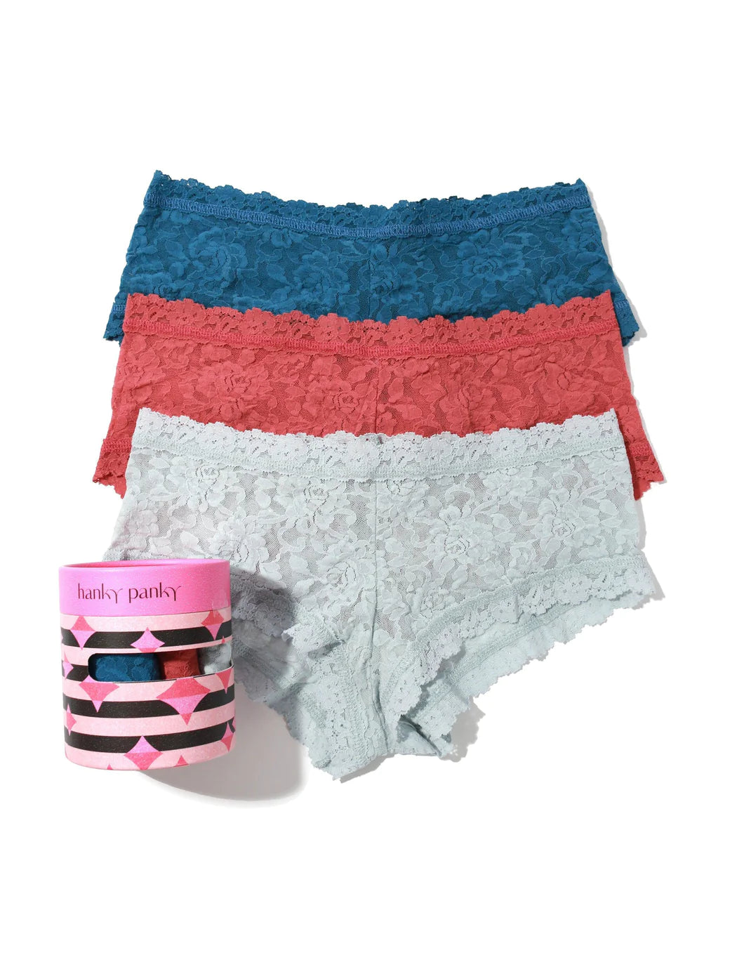 Holiday 3 Pack Signature Lace Boyshorts