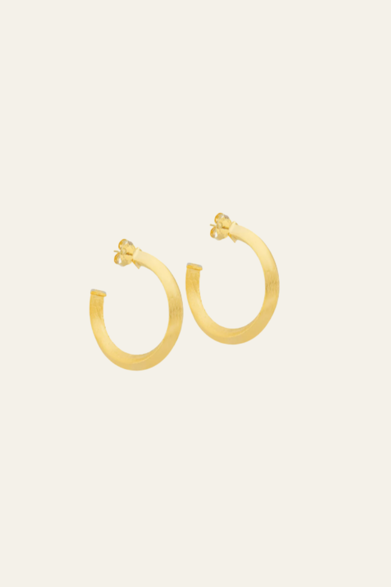 Cleo Brushed Hoops