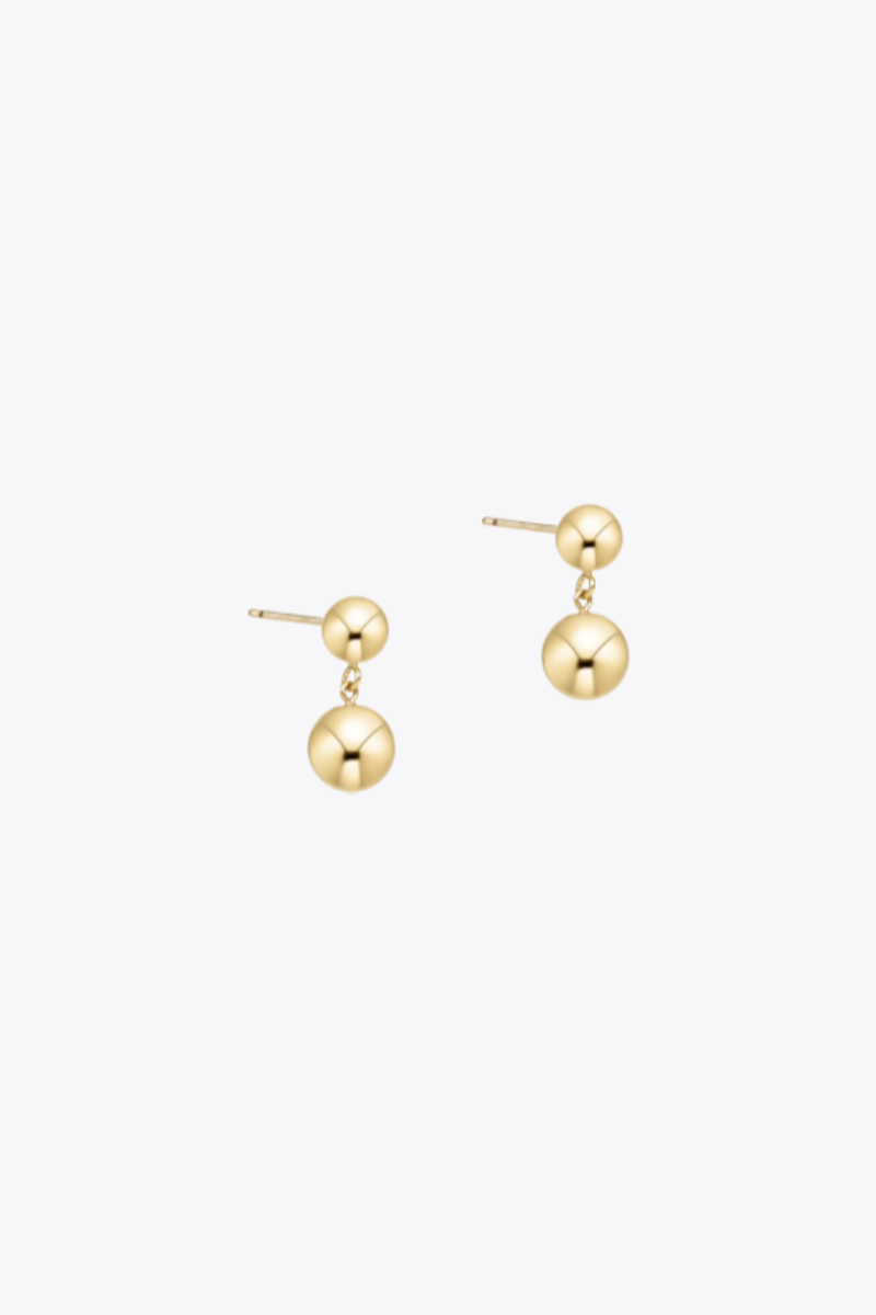 Classic 8mm Ball Drop Stud - Gold