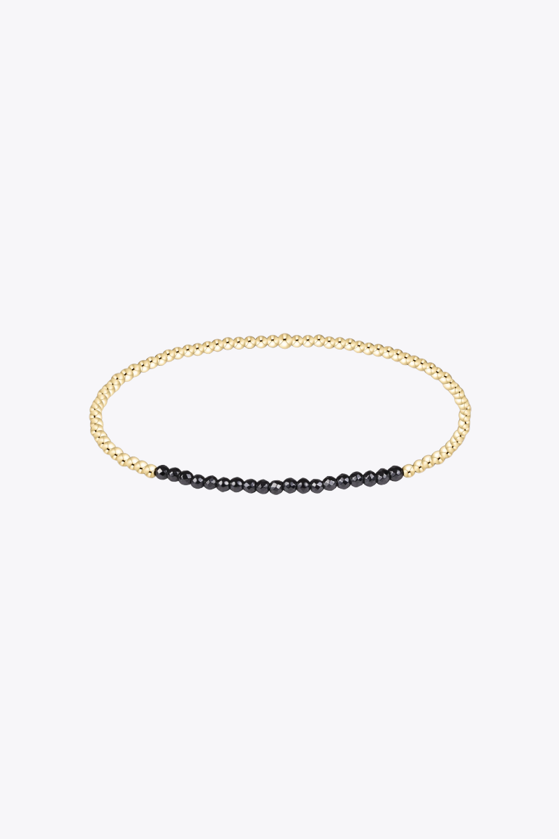 Gold Bliss Faceted Hematite 2mm Gold Bracelet
