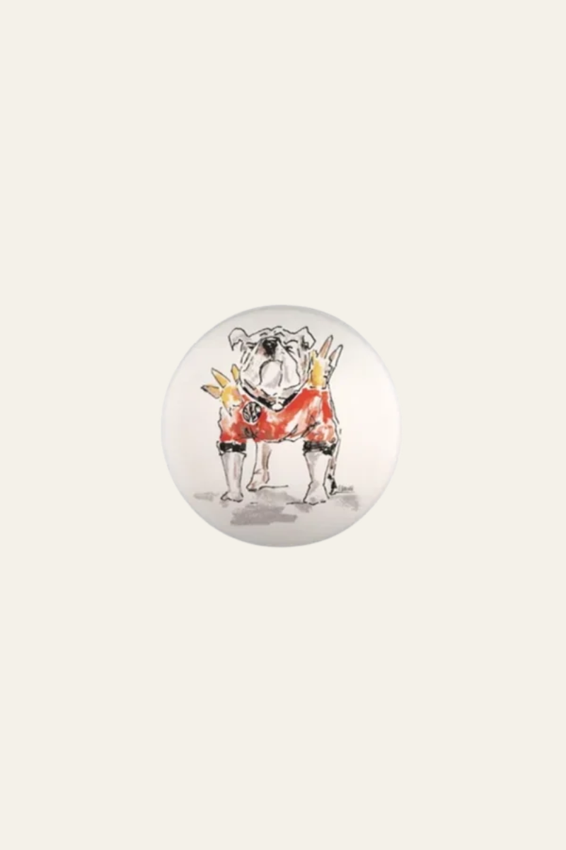 UGA Savage Bulldog Button