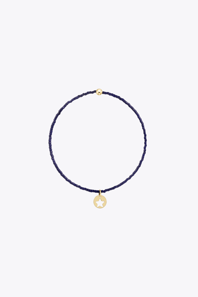 Extends Hope Classic Bracelet - Navy - Star Small Gold Disc