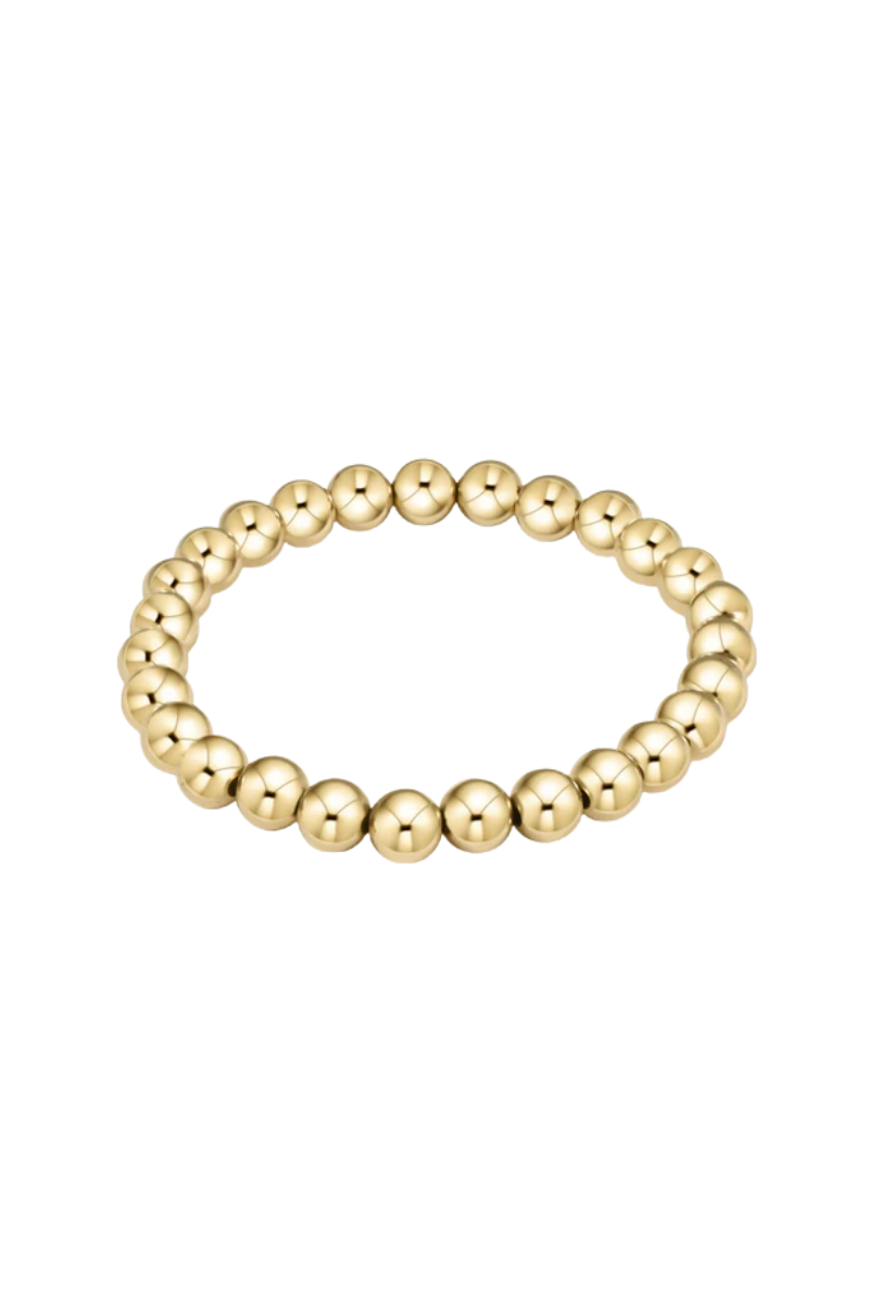 Classic Gold 7mm Bead Bracelet