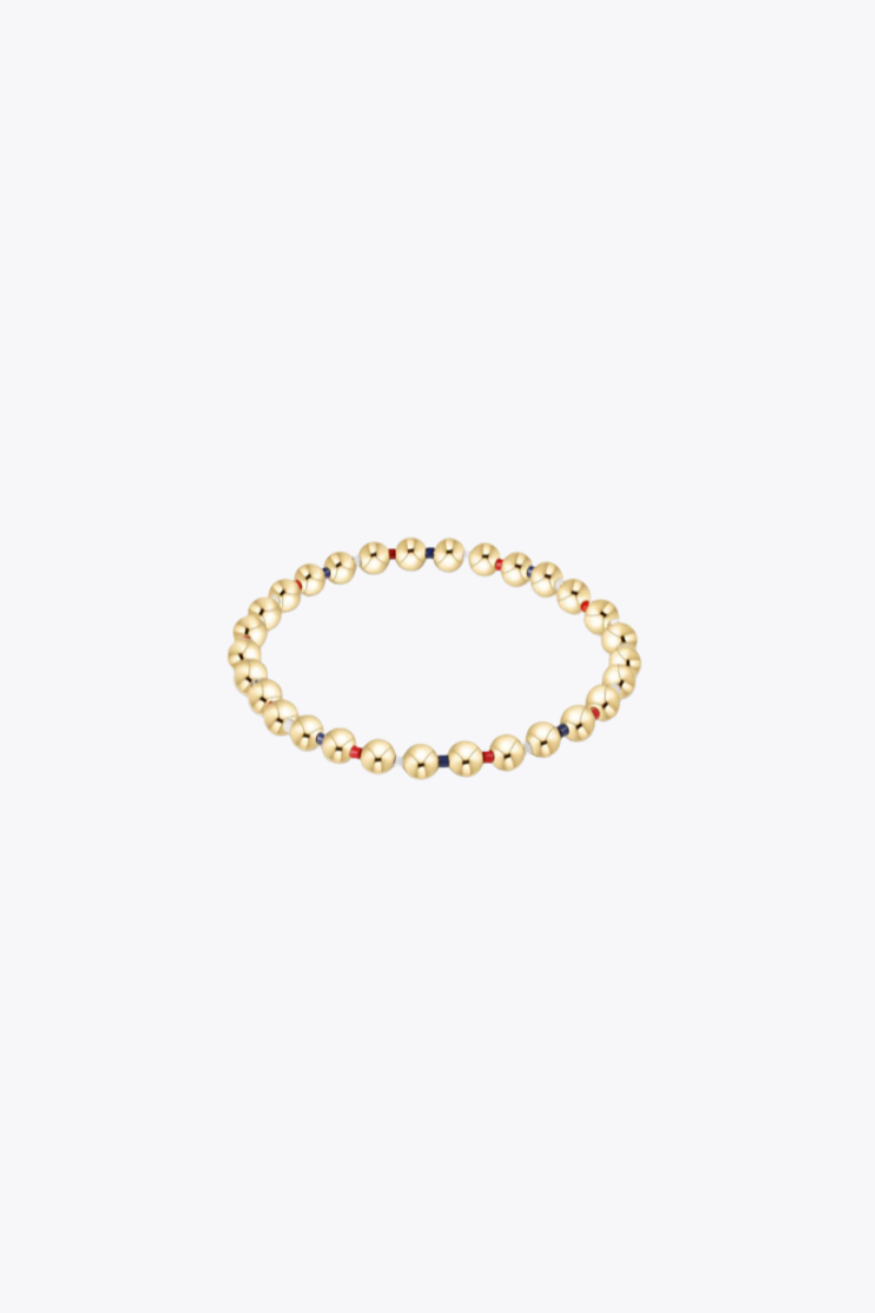 Hope Grateful 5mm Bead Bracelet - Firecracker