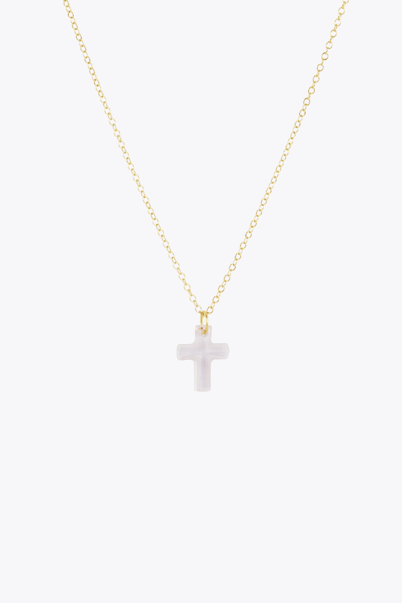16" Necklace Gold - Blessed Crystal Charm