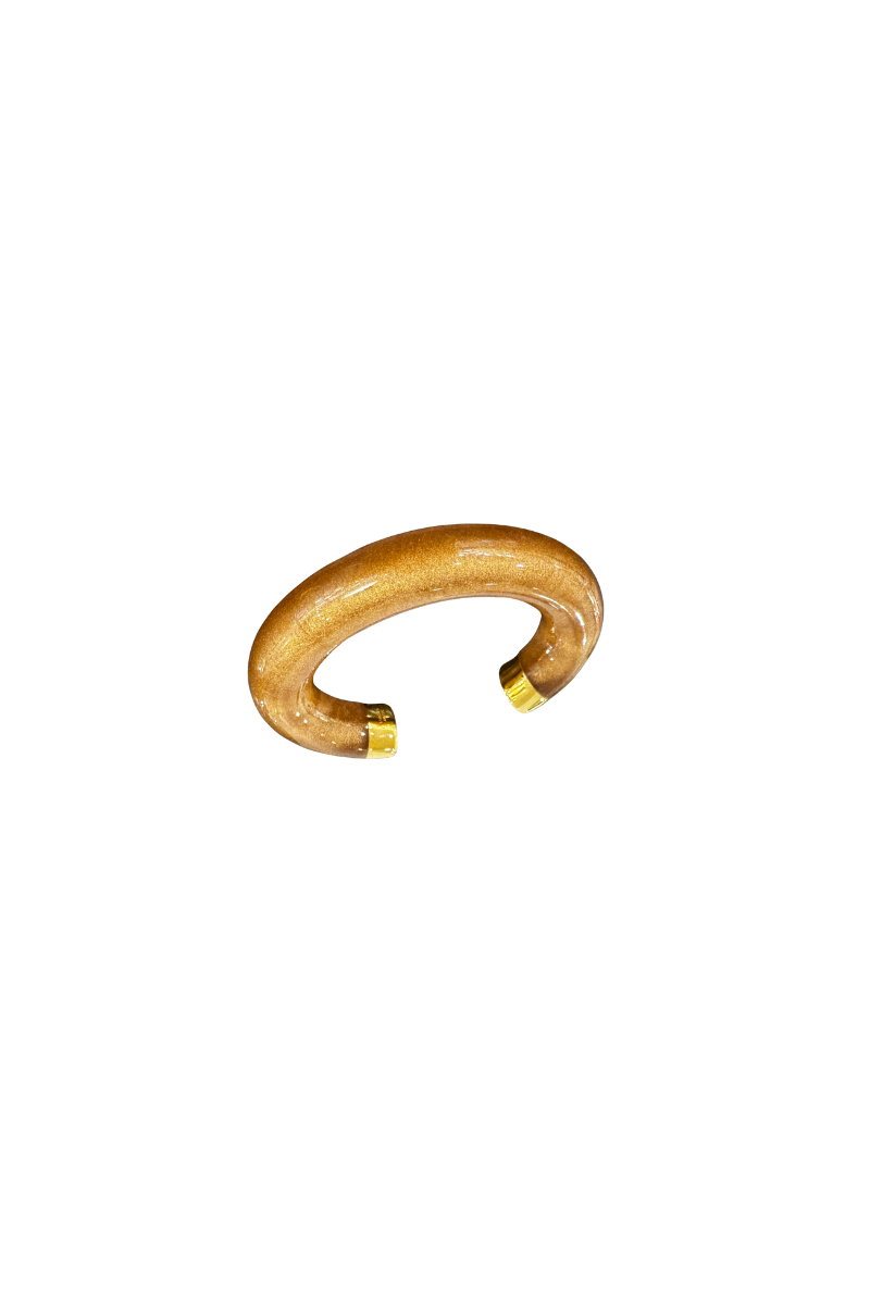 Gold Polished Sandstone Bangle