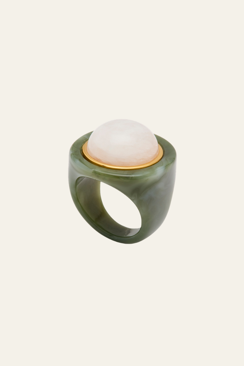 Moonstone Jade Resin Ring