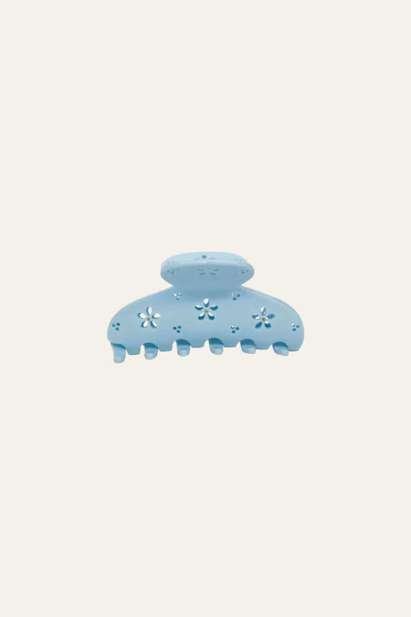 Lil Effing Clip in Blue Petal Eyelet