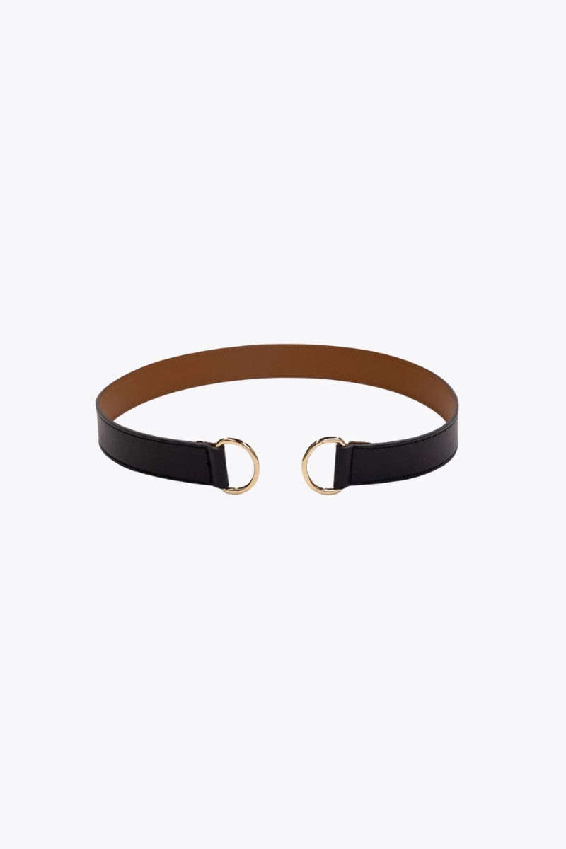 Loop Skinny Scarf Reversible Leather Belt