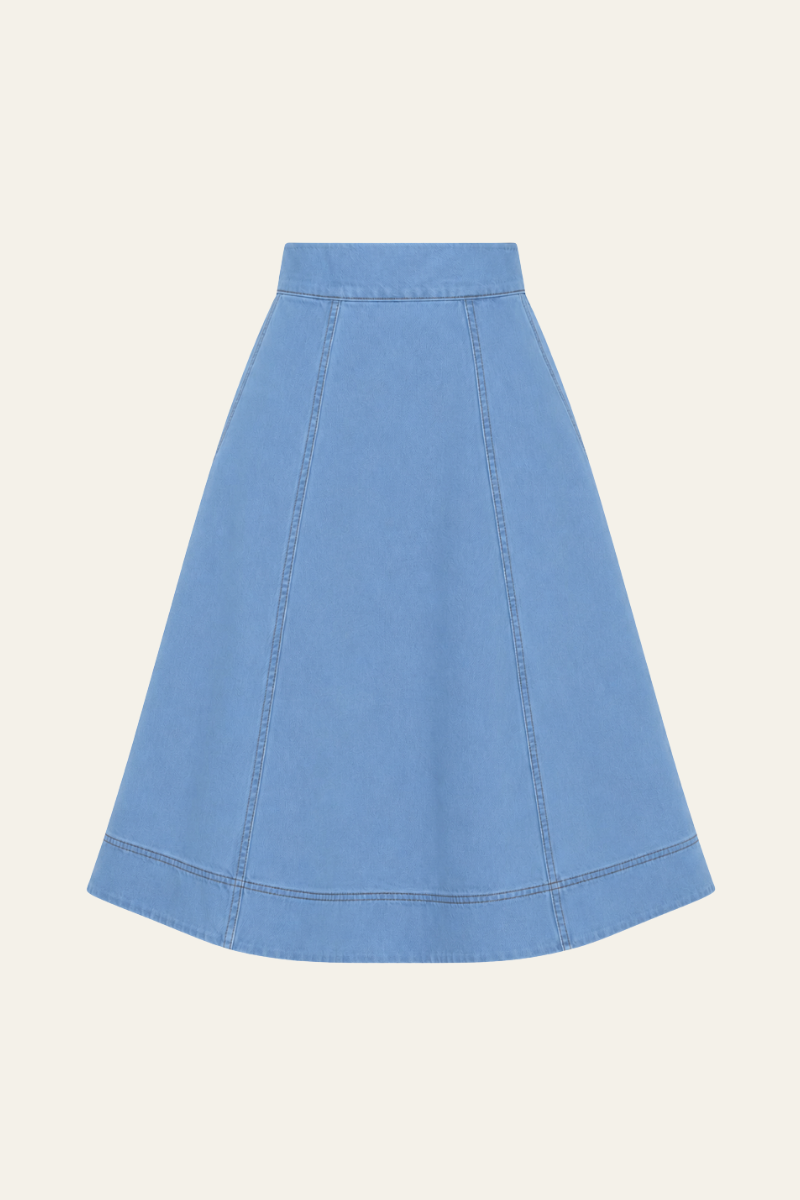 Circle Skirt Light Denim