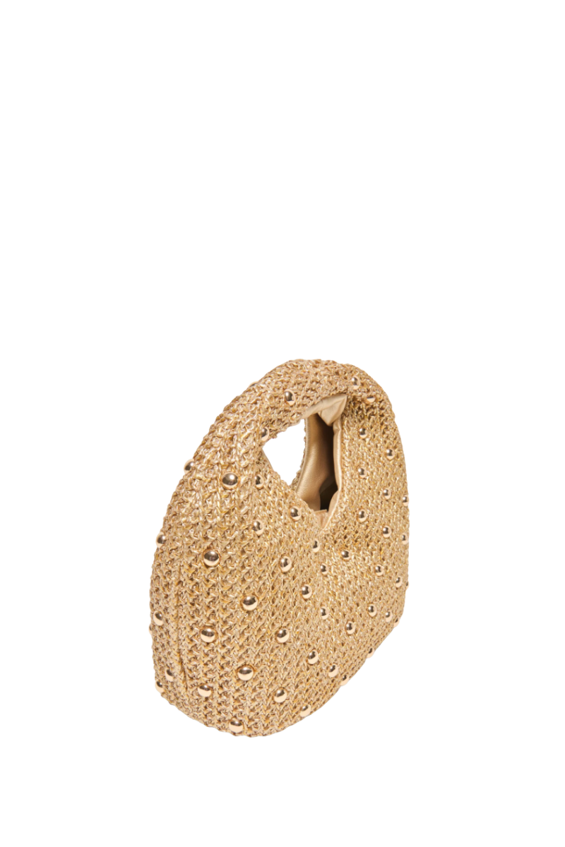 Dahlia Handbag Gold Raffia