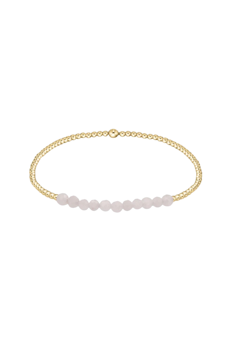 Gold Bliss 2mm Bead Bracelet - Moonstone