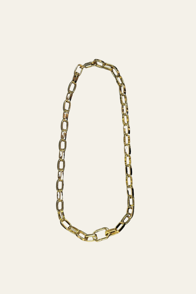 Large Elongated 18" Cable Chain with Charm Clip