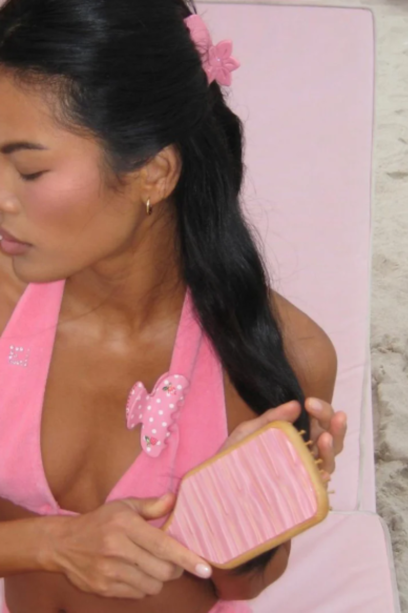 Bamboo Paddle Brush in Lychee Baby