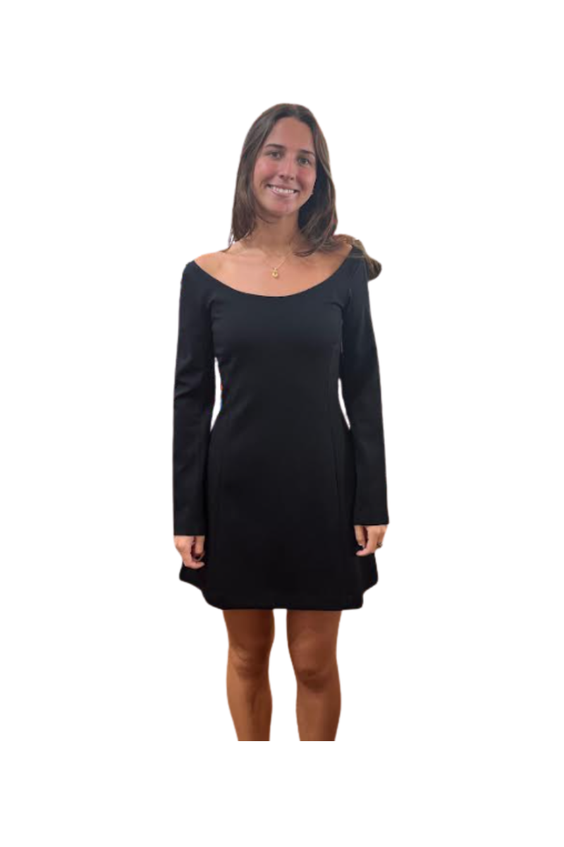 Long Sleeve Neck Mini Dress