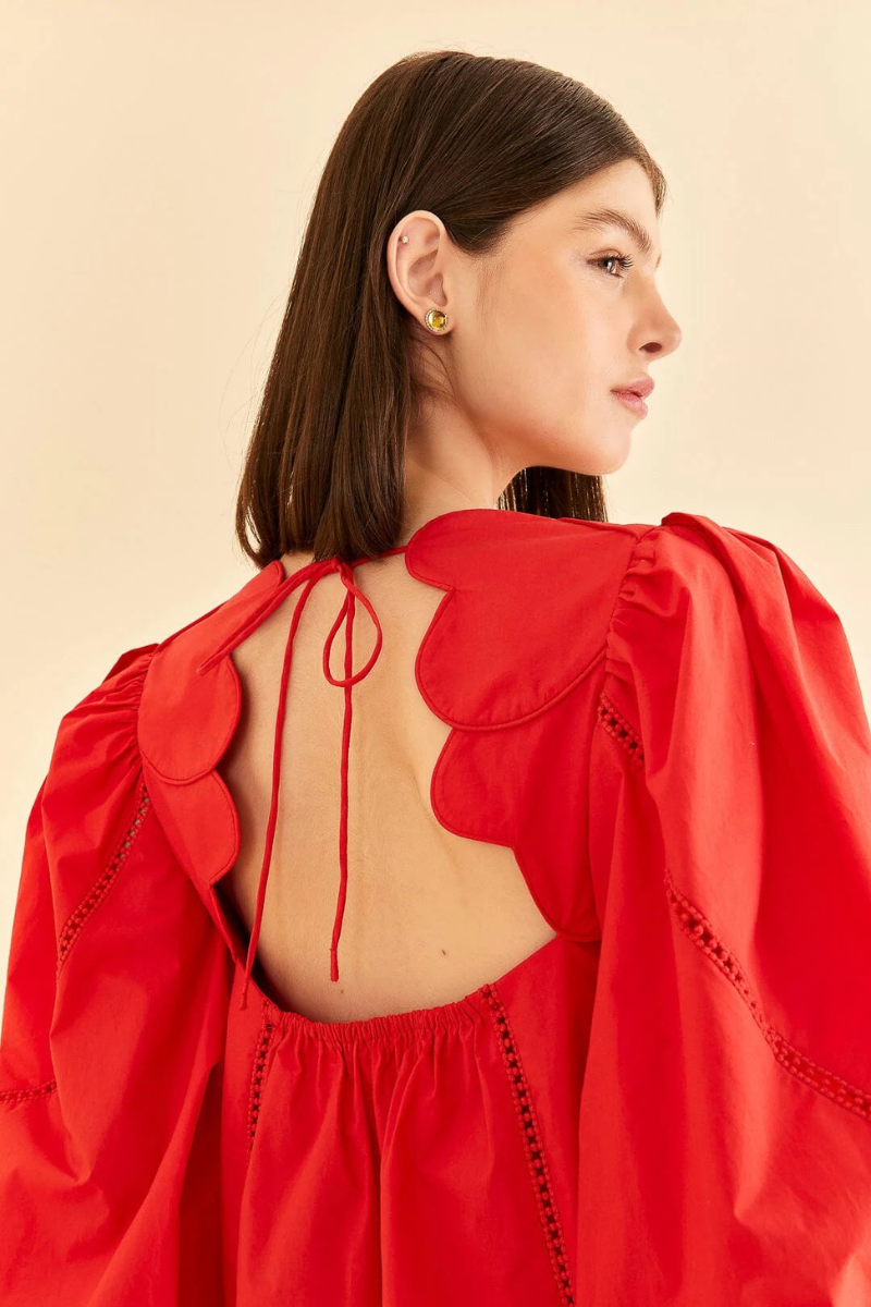 Red Hearts Blouse