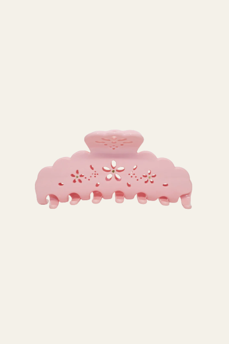 Big Effing Clip in Rose Fleur Eyelet