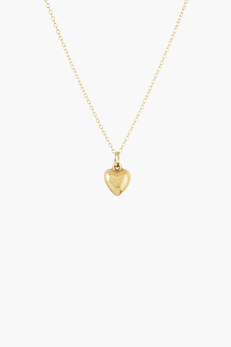 16" Necklace - Love Plush Small Gold Charm