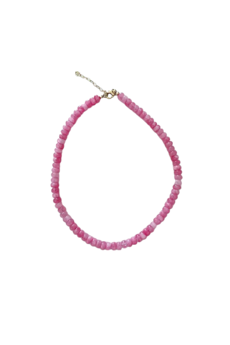 Liv James - Coastal Pink Jade Necklace