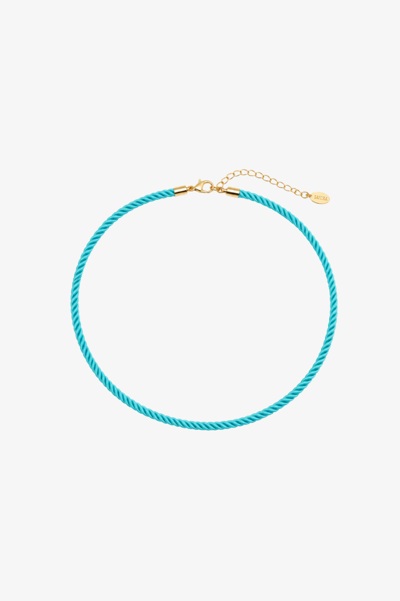 Turquoise Rope Cord Necklace