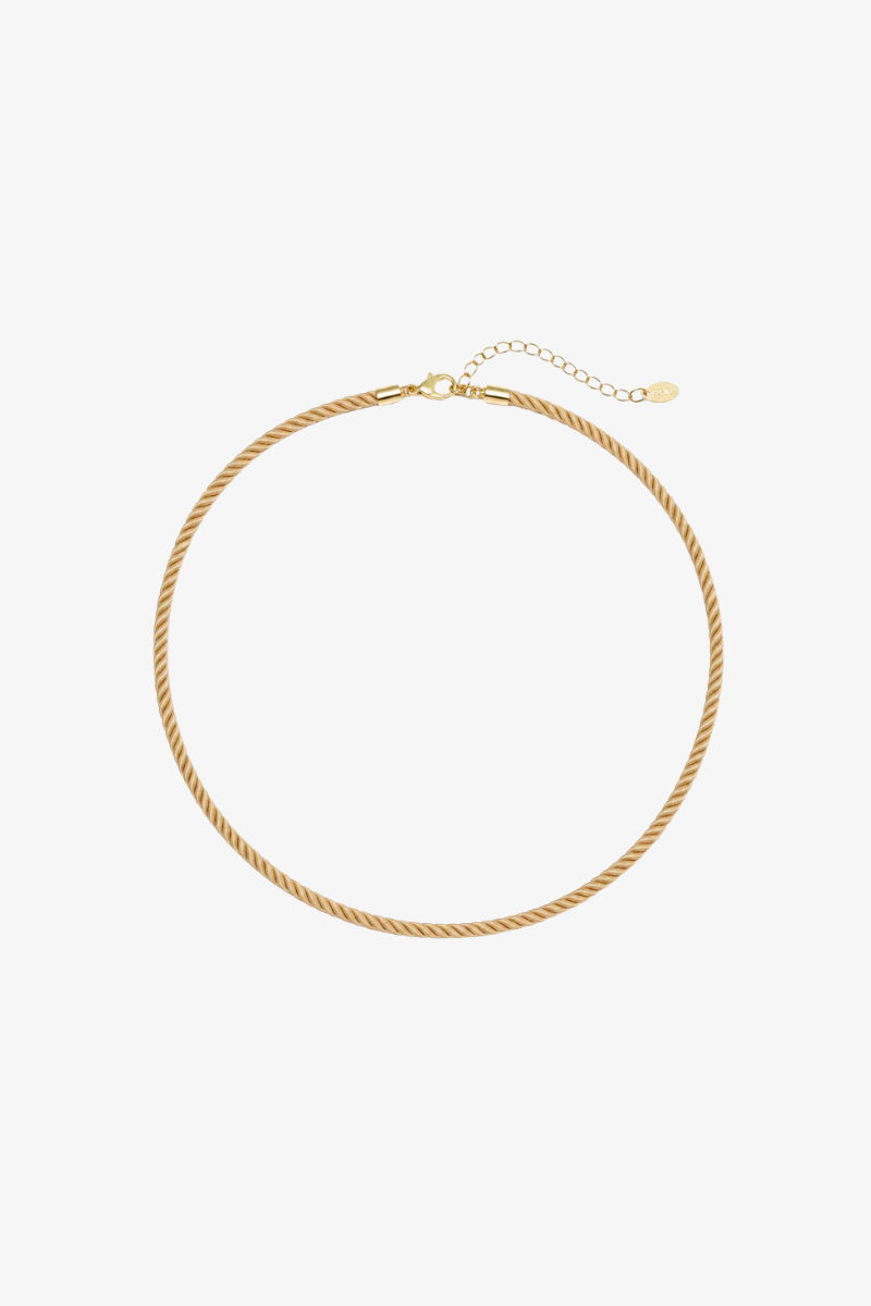 Tan Rope Cord Necklace
