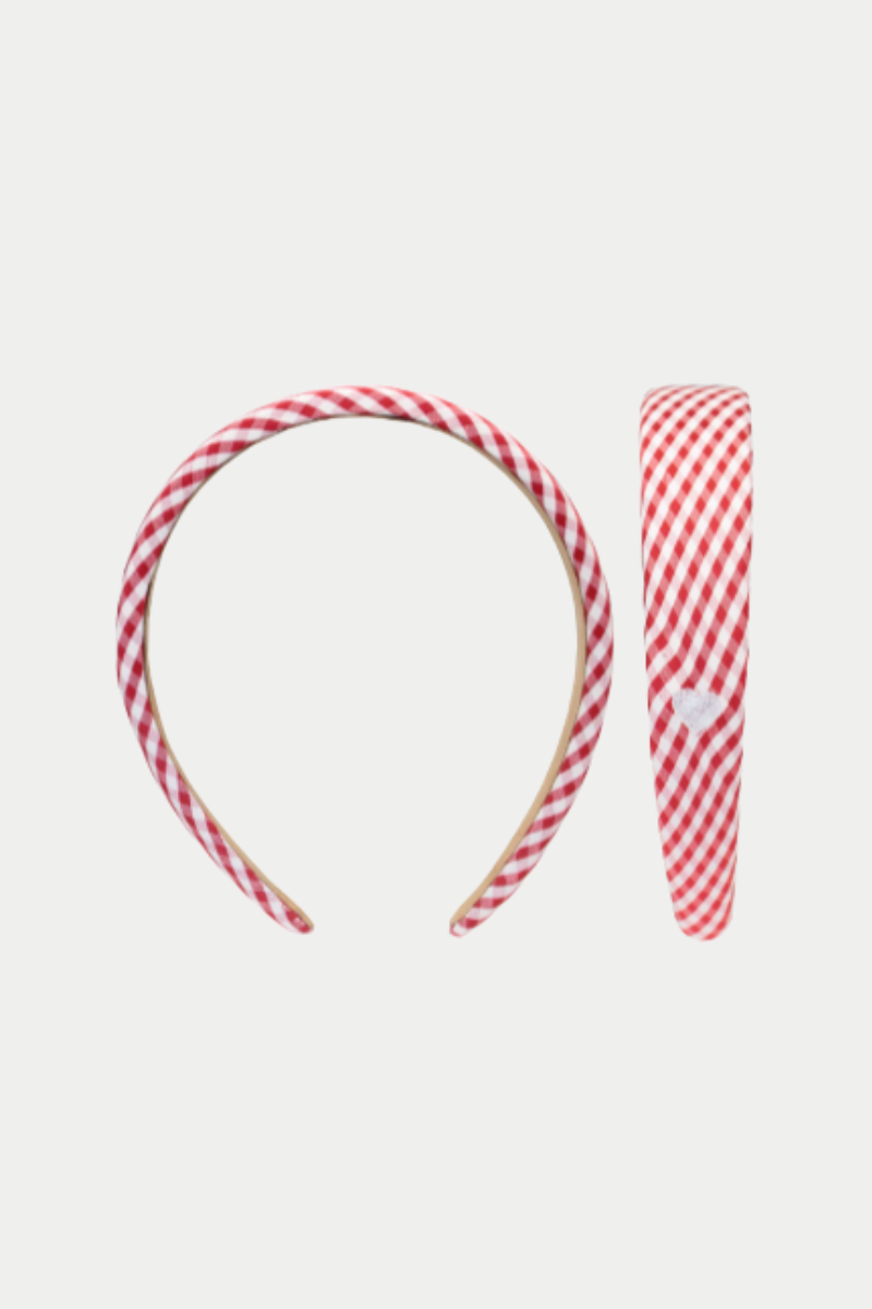 Halo Headband in Cherry Gingham