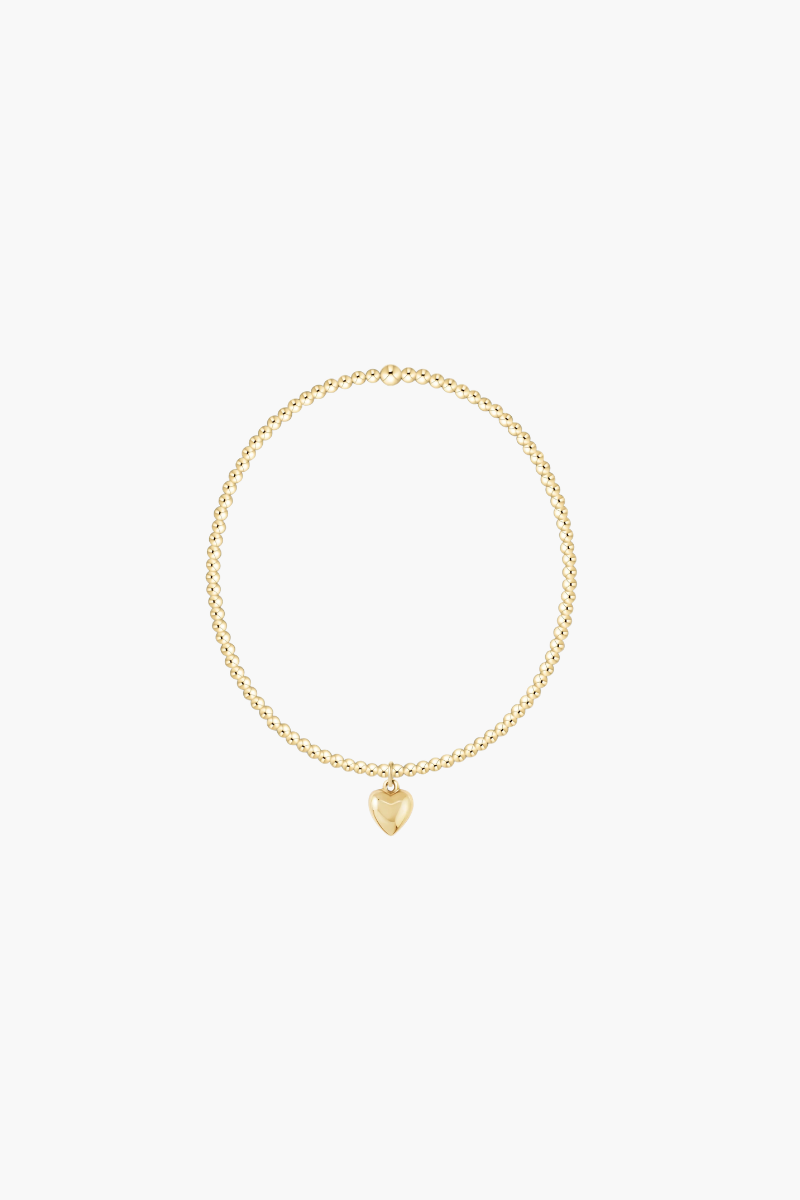 Classic Gold 2mm Bracelet - Love Plush Small Gold Charm