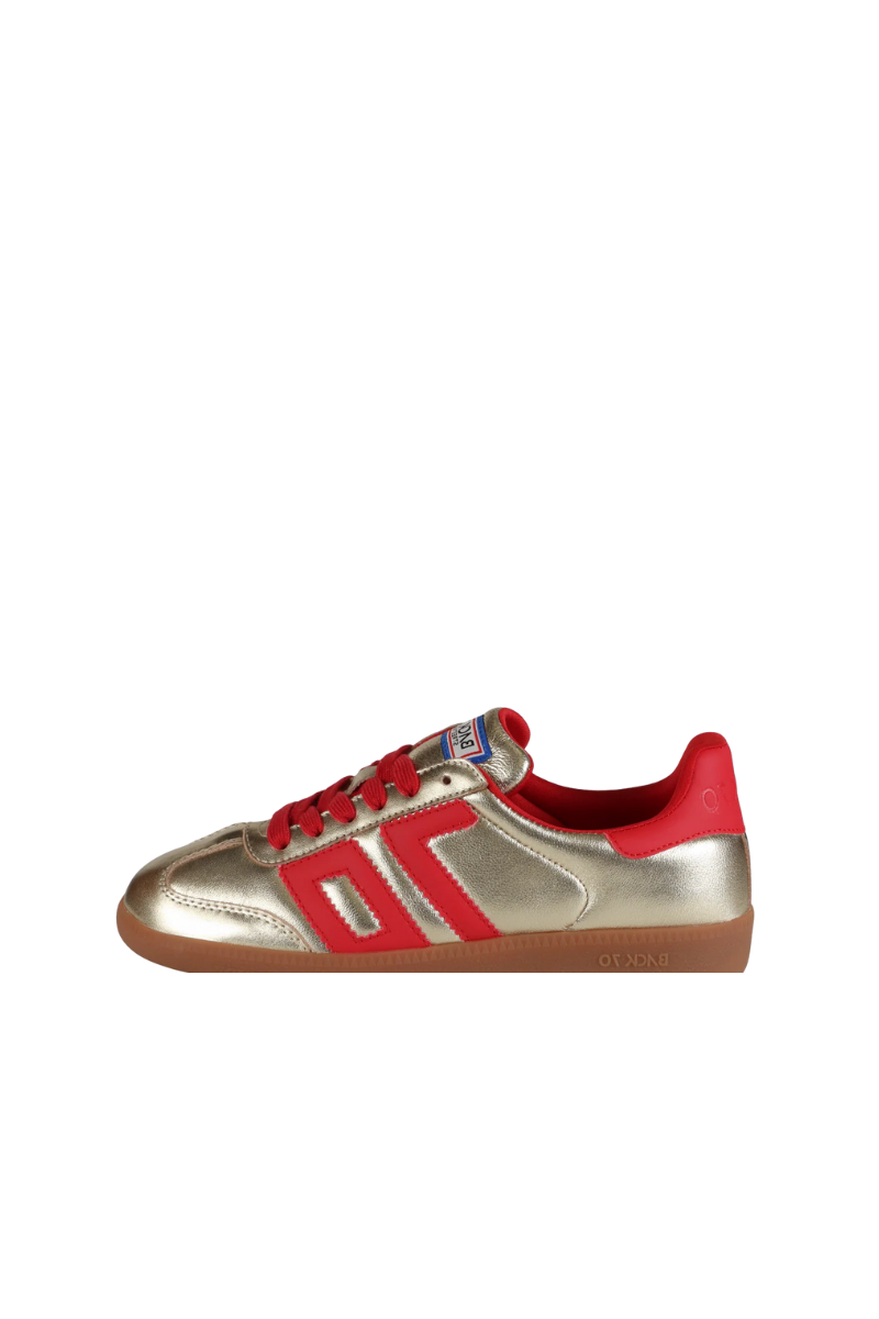 Back 70 Streetwear Cloud Sneaker Gold and Red