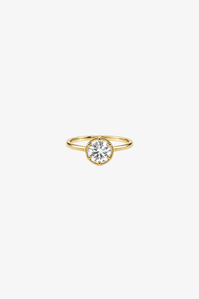 Round Cut Bezel Ring