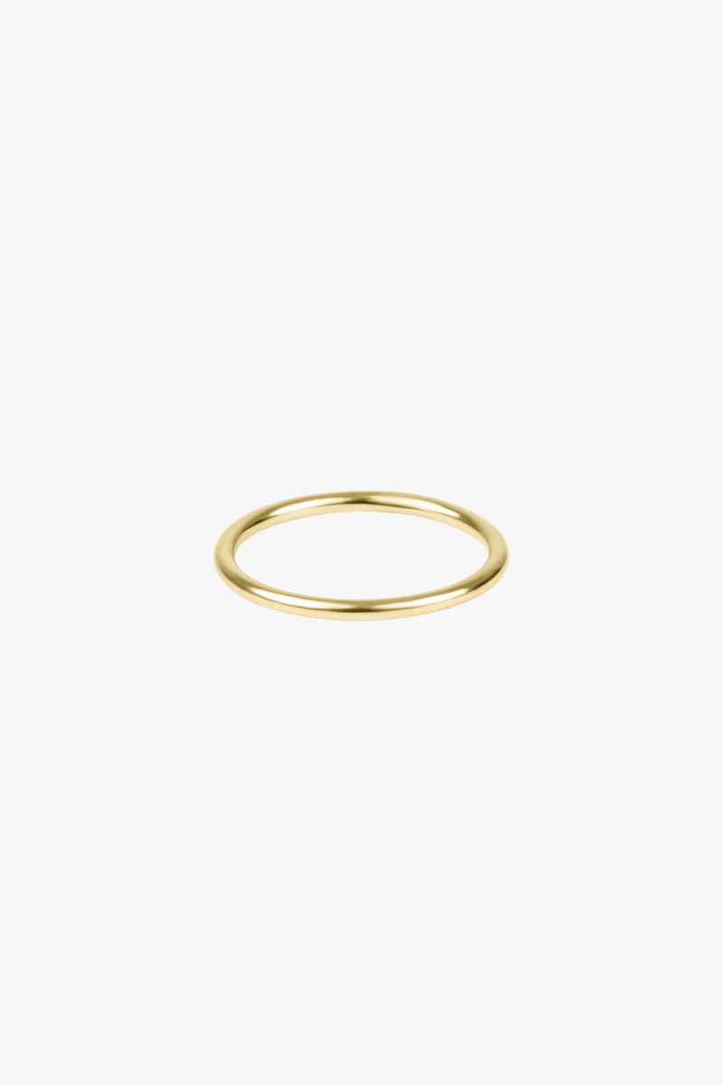 Classic Gold Thin Band Ring - Size 8