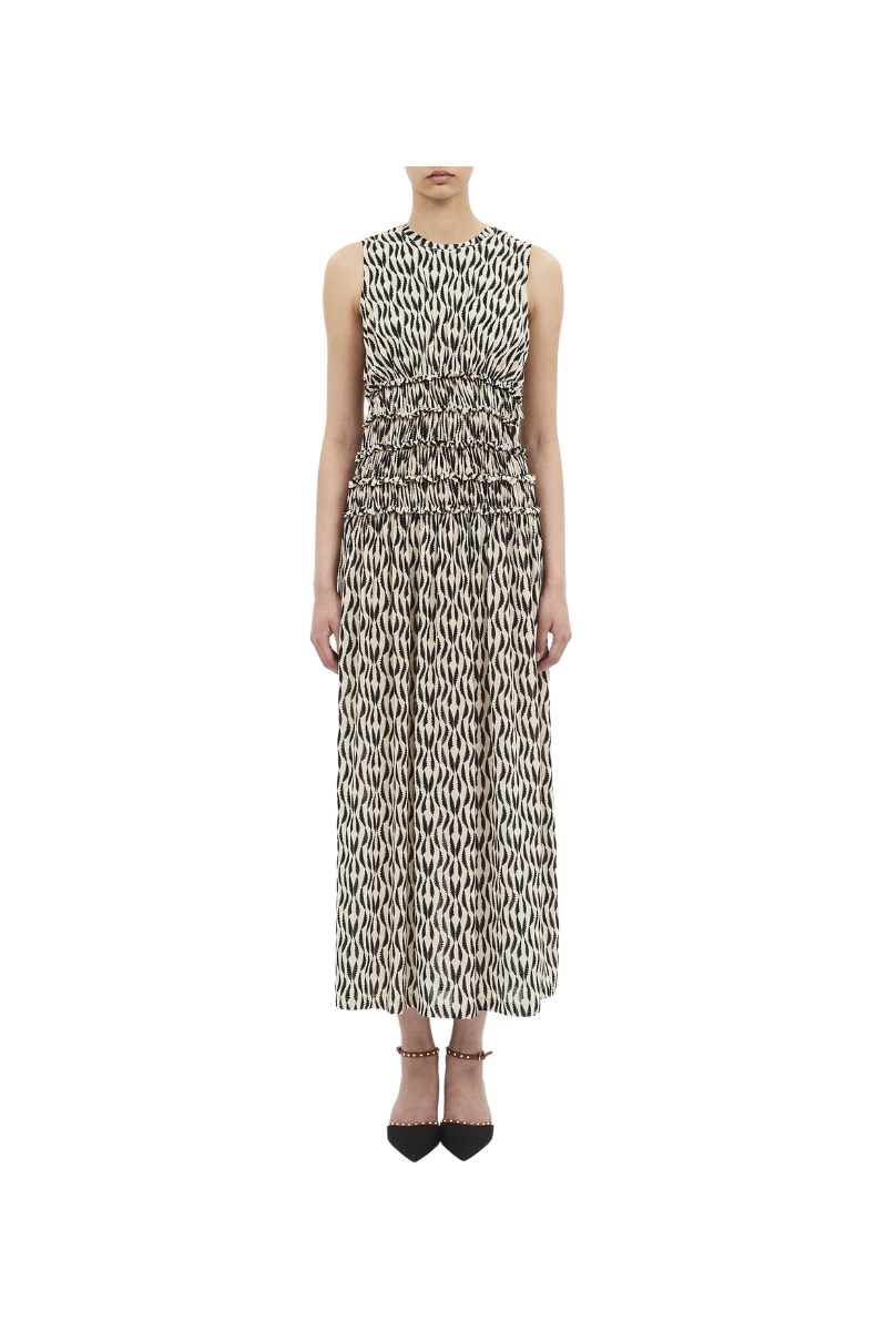 Kamaria Sleeveless Ruched Waist Dress