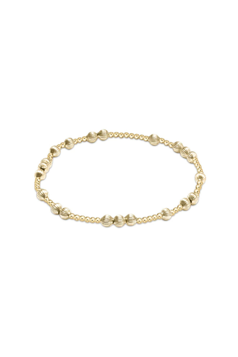 Hope Unwritten Dignity 4mm Bead Bracelet- Gold