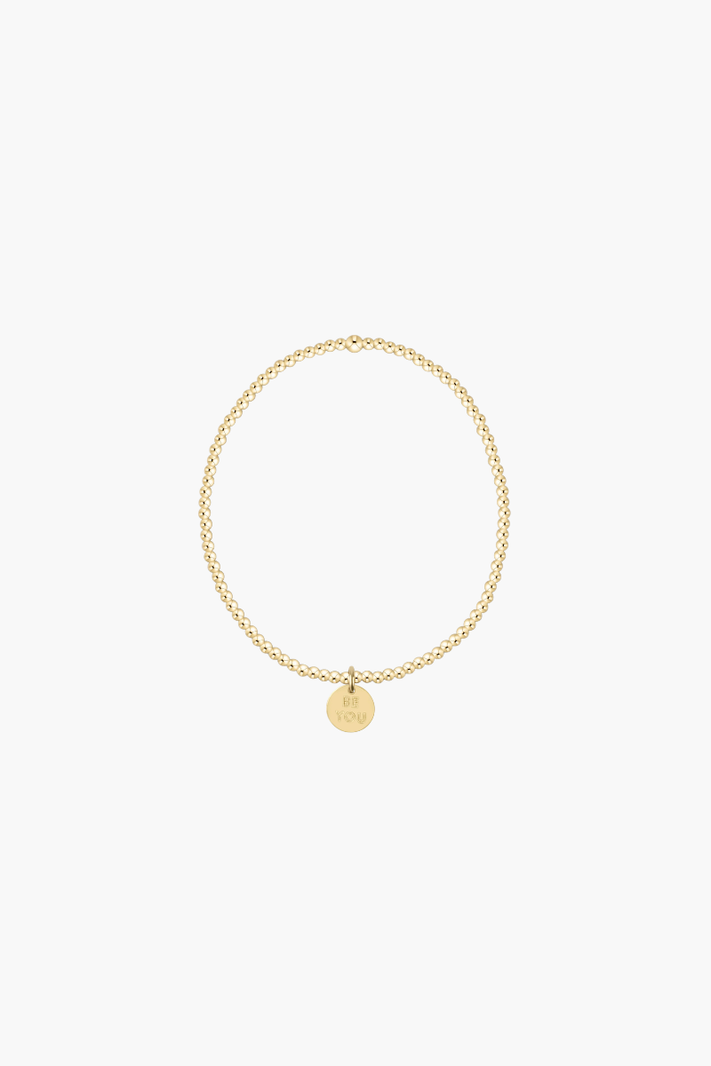 Classic Gold 2mm Bracelet Be You Small Gold Disc