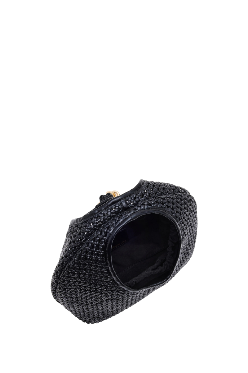 Dahlia Woven Handbag Black Woven Stella