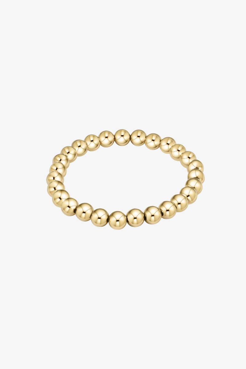 Classic Gold 7mm Bead Bracelet