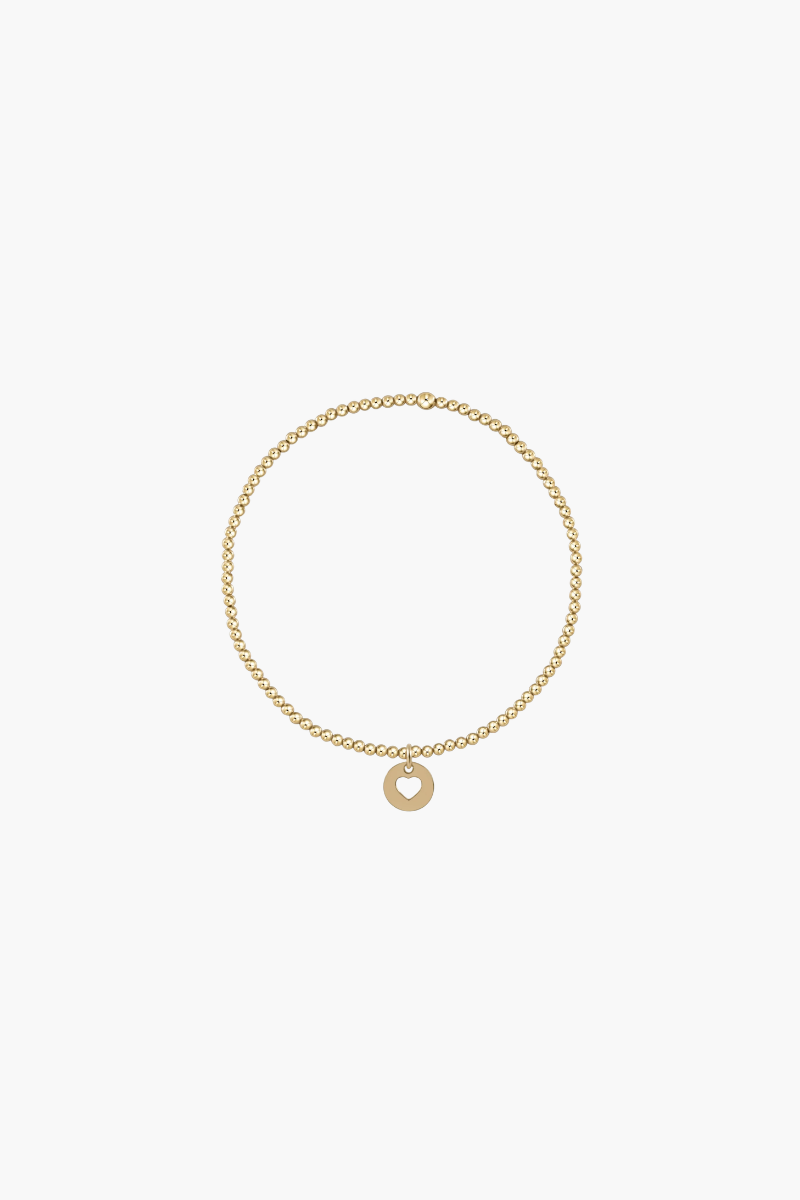 Classic Gold 2mm Bracelet Love Small Gold Disc