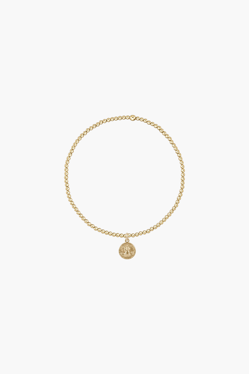 Classic Gold 2mm Bracelet Protection Small Gold Disc