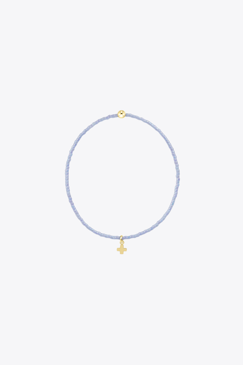 Hope Classic Ocean Mist Bracelet - Signature Cross Small Gold Charm